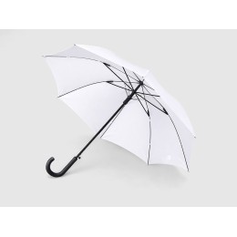 Зонт-трость Reviver с куполом из переработанного пластика, белый