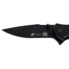Нож складной Stinger, 120 мм, (черный), материал рукояти: нержавеющая сталь (серебристый/черный)