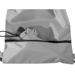 Зонт «Picau» из переработанного пластика в сумочке, серый