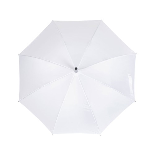 Зонт-трость Reviver с куполом из переработанного пластика, белый