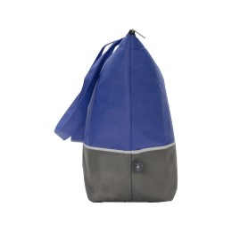 Сумка-холодильник Reviver с длинными ручками из нетканого переработанного материала RPET, синий/серы (Р)