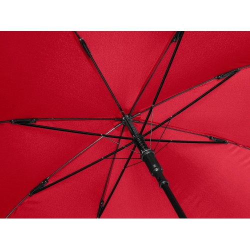 Зонт-трость Reviver с куполом из переработанного пластика, красный