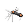 Нож перочинный Stinger, 96 мм, 15 функций, материал рукояти: алюминий, PP (черный/оранжевый)
