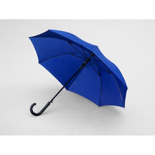 Зонт-трость Reviver с куполом из переработанного пластика, глубокий синий