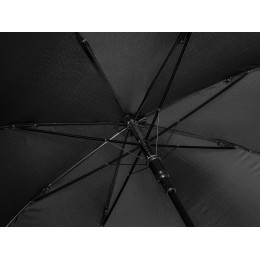 Зонт-трость Reviver с куполом из переработанного пластика, черный