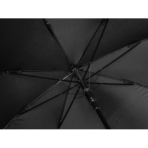Зонт-трость Reviver с куполом из переработанного пластика, черный