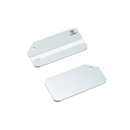 Бирка для багажа TORBER, серебристый, 8,0 х 4,0 см, алюминиевый сплав