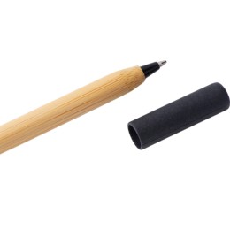 Вечный карандаш и ручка из бамбука "Black bamboo", натуральный и черный
