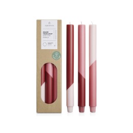 Originalhome Eden диагональные свечи - набор из 3 штук - Красный