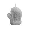 Свеча "Рукавичка", серый