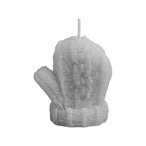 Свеча "Рукавичка", серый