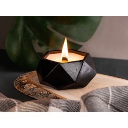 Свеча в декоративном стакане "Geometry", черный