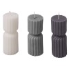 Набор свечей с гранями "Vela", темно-серый, белый