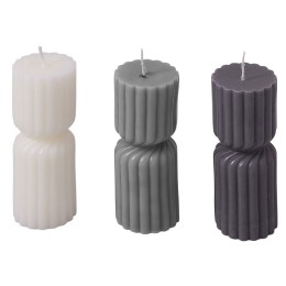 Набор свечей с гранями "Vela", темно-серый, белый
