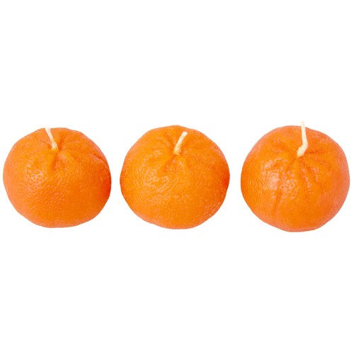 Набор свечей "Мандарины в сетке", оранжевый