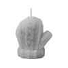 Свеча "Рукавичка", серый