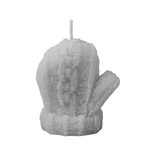 Свеча "Рукавичка", серый