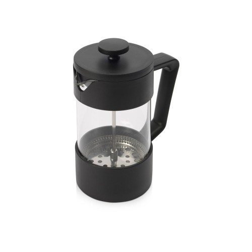 Подарочный набор с кофе, кружкой и френч-прессом "Бодрое утро", черный