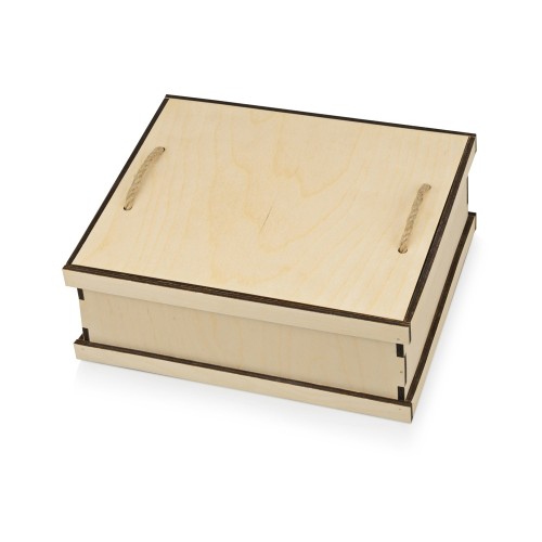 Подарочный набор с кофе, чашками в деревянной коробке "Кофебрейк"