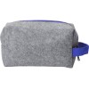 Косметичка из РПЕТ фетра с ручкой "Felt", серый с синим
