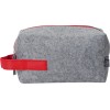Органайзер для электроники и проводов "Felt" из RPET-фетра с ручкой, серый с красным