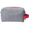 Органайзер для электроники и проводов "Felt" из RPET-фетра с ручкой, серый с красным