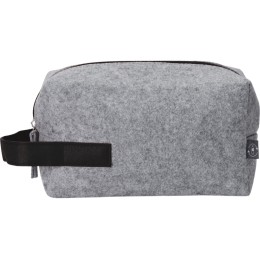 Органайзер для электроники и проводов "Felt" из RPET-фетра с ручкой, серый с черным