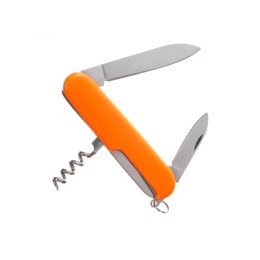 Нож перочинный Stinger, 90 мм, 4 функции, материал рукояти: АБС-пластик (оранжевый)