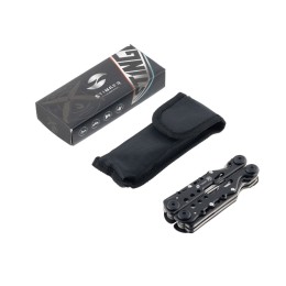 Мультитул Stinger, 105x40 мм, 13 функций, сталь, чёрно-серебристый, в комплекте нейлоновый чехол