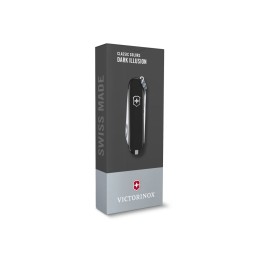 Нож-брелок VICTORINOX Classic SD Colors "Dark Illusion", 58 мм, 7 функций, чёрный