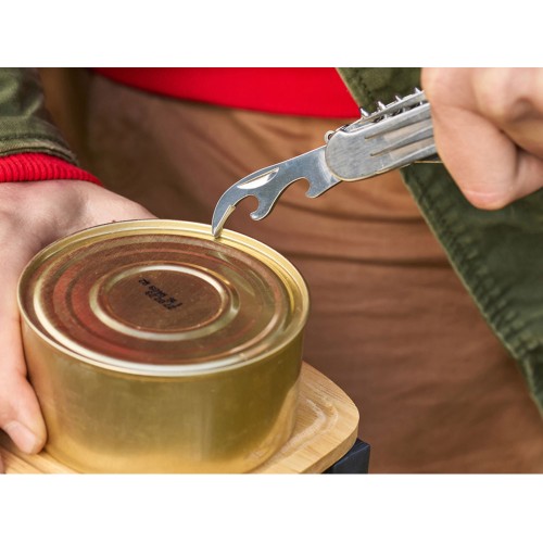 Нож перочинный Stinger, 109 мм, 8 функций, материал рукояти: нержавеющая сталь (серебристый)