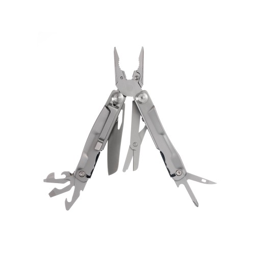 Мультитул Stinger, 106 мм, 15 функций, сталь, серебристый, в комплекте нейлоновый чехол