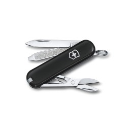 Нож-брелок VICTORINOX Classic SD Colors "Dark Illusion", 58 мм, 7 функций, чёрный