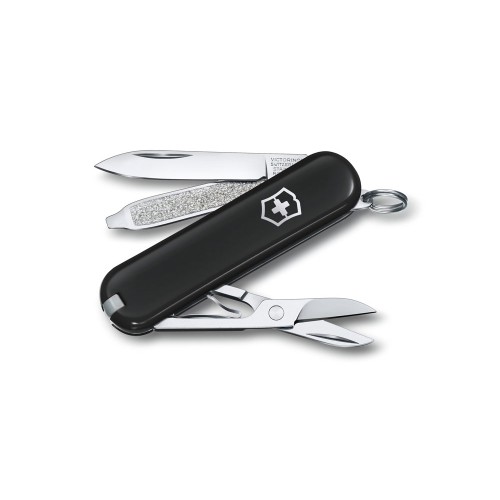 Нож-брелок VICTORINOX Classic SD Colors "Dark Illusion", 58 мм, 7 функций, чёрный