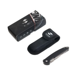 Нож складной Stinger, 106 мм, (серебристый), материал рукояти: сталь D2, стеклотекстолит G10