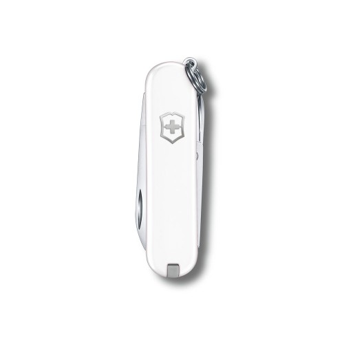 Нож-брелок VICTORINOX Classic SD Colors "Falling Snow", 58 мм, 7 функций, белый