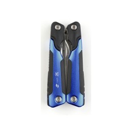 Мультитул Stinger, 104x45 мм, 15 функций, сталь/пластик, сине-чёрный, в комплекте нейлоновый чехол