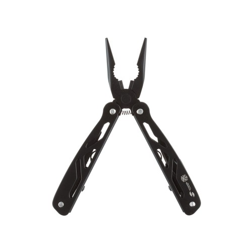 Мультитул Stinger, 100x35 мм, 12 функций, сталь/алюминий, чёрный, в комплекте нейлоновый чехол