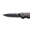 Нож складной Stinger, 120 мм, (чёрный), материал рукояти: дерево/сталь (серый), в картонной коробке