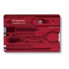 Швейцарская карточка VICTORINOX SwissCard Classic, 10 функций, полупрозрачная красная