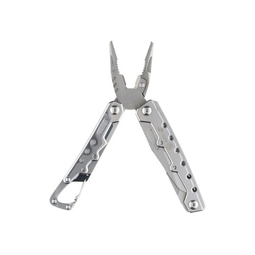 Мультитул Stinger, 105x40 мм, 12 функций, сталь, серебристый, в комплекте нейлоновый чехол