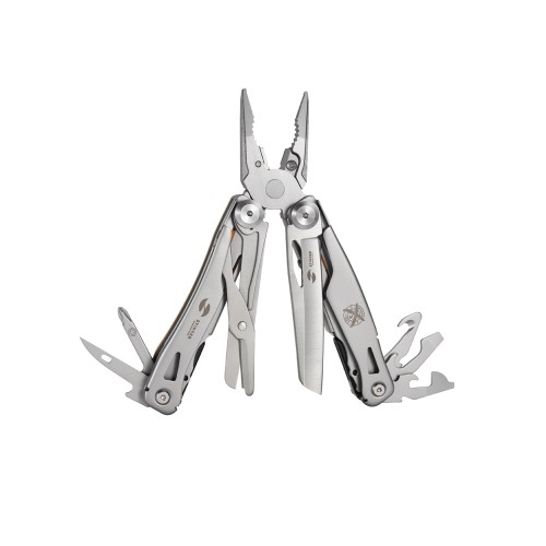 Мультитул Stinger, 106 мм, 15 функций, сталь/АБС-пластик, оранжевый, в комплекте нейлоновый чехол