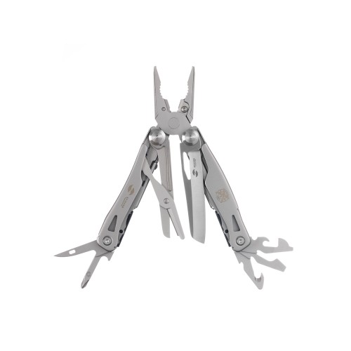 Мультитул Stinger, 106 мм, 15 функций, сталь, серебристый, в комплекте нейлоновый чехол