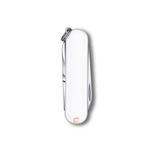 Нож-брелок VICTORINOX Classic SD Colors "Falling Snow", 58 мм, 7 функций, белый