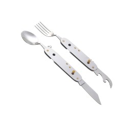 Нож перочинный Stinger, 109 мм, 8 функций, материал рукояти: нержавеющая сталь (серебристый)