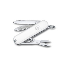 Нож-брелок VICTORINOX Classic SD Colors "Falling Snow", 58 мм, 7 функций, белый
