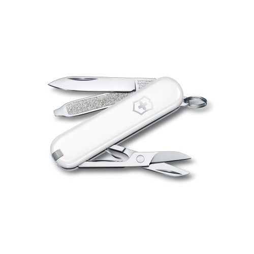 Нож-брелок VICTORINOX Classic SD Colors "Falling Snow", 58 мм, 7 функций, белый