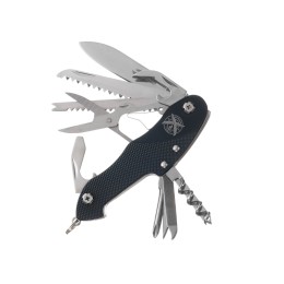 Нож перочинный Stinger, 96 мм, 15 функций, материал рукояти: алюминий (черный)