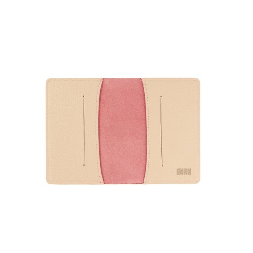 Обложка для паспорта Valerie Concept PSC6, розовый/бежевый