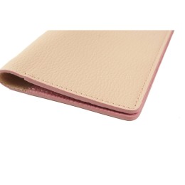 Обложка для паспорта Valerie Concept PSC7, бежевый/розовый